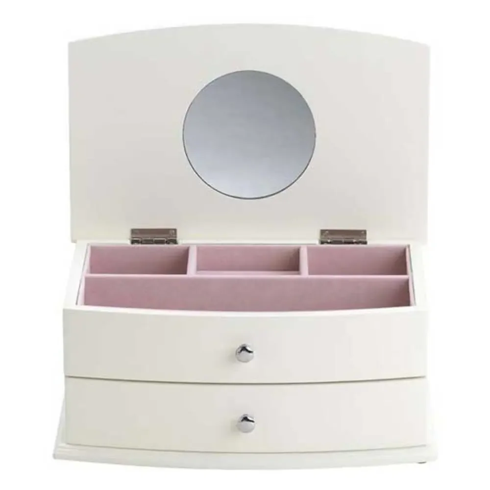 Reed & Barton Jewelry‎ Box Women's Girl's White Pink Quality Handcraft Excellent